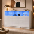 Rangement buffet, beige avec quatre portes