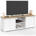 Gris meuble tele avec rangement, 2 portes, hauteur reglable