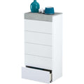 Commode esprit scandinave gris clair minimaliste