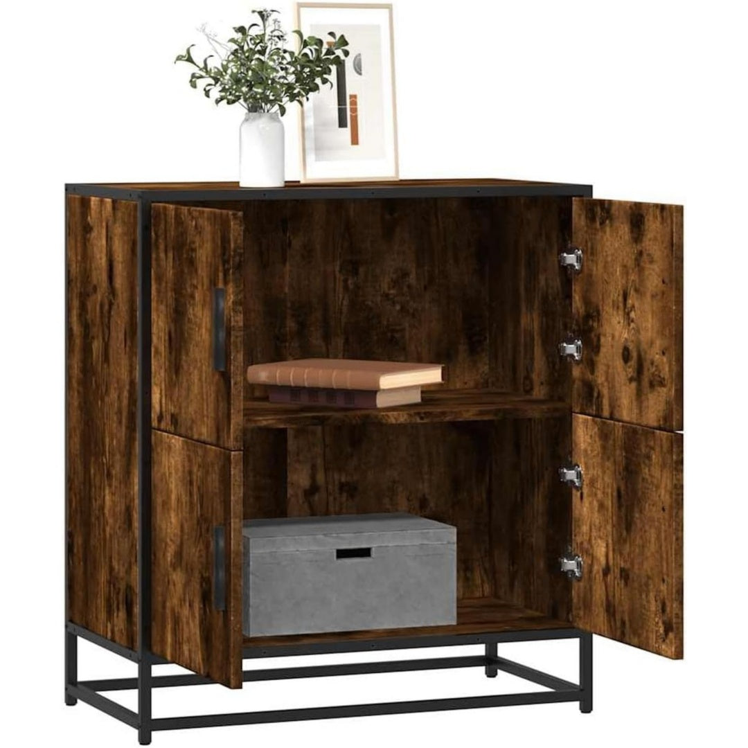 Buffet 68 x 35 x 76 cm en chene et metal
