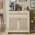 Buffet large 38 cm de large structure metallique creme