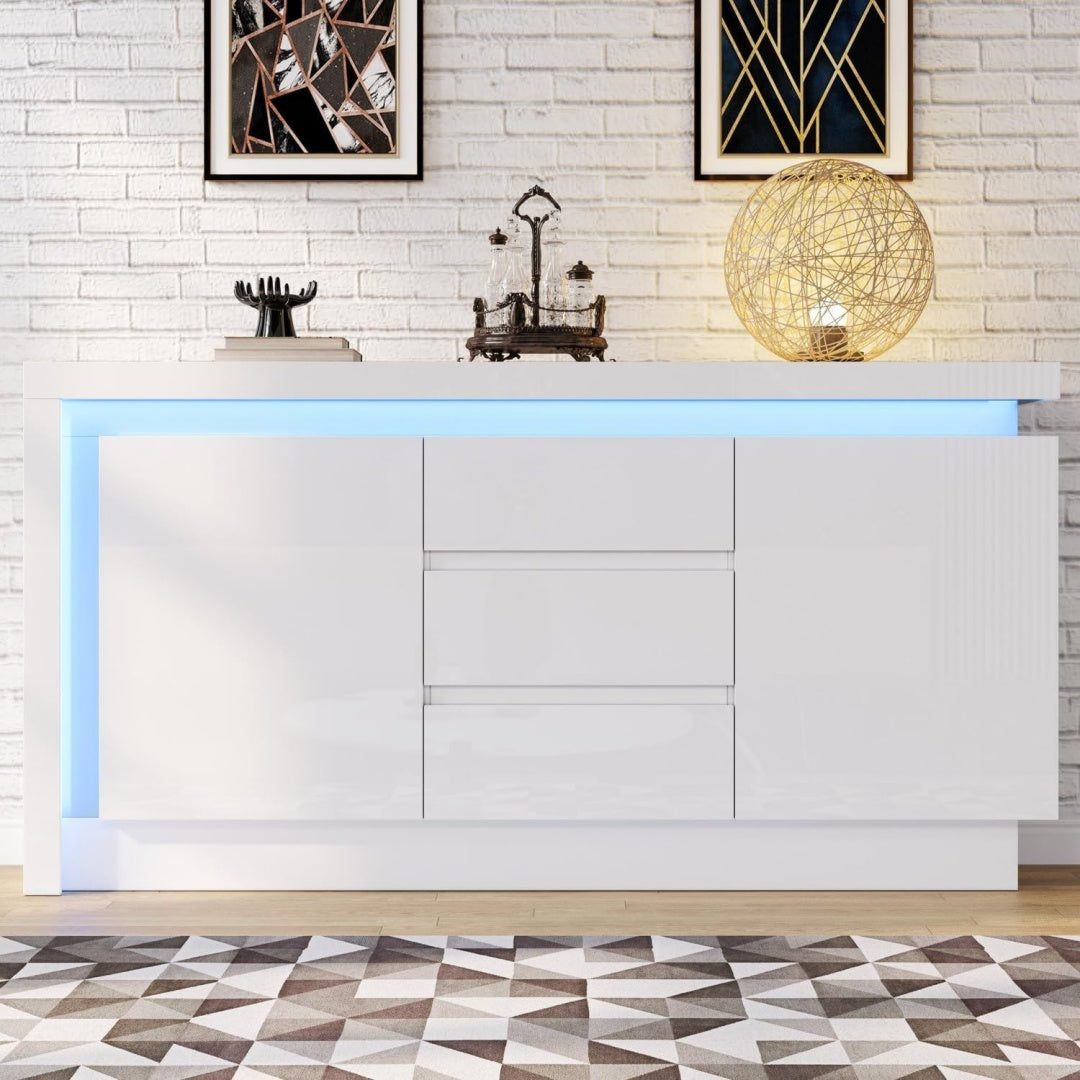 Buffet haut gris clair 72.00 x 35.0 x 140.0 cm