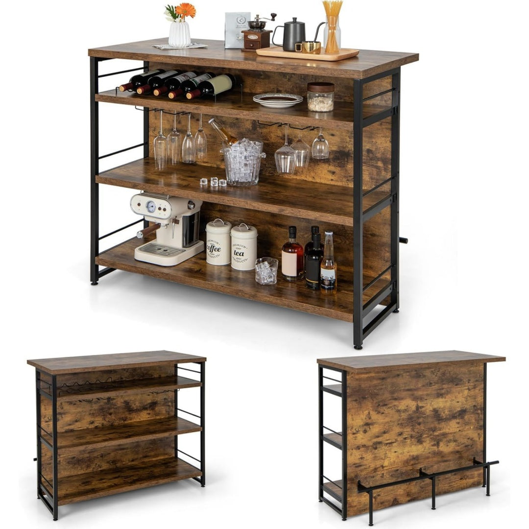 Table de salon marron 120 x 60 x 101 cm
