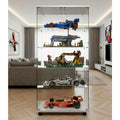 Style Moderne, vitrine gris (77 x 40 x 171 cm)